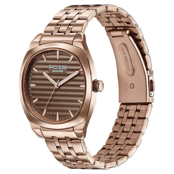Poze By Sonata Quartz Analog Watch For Men sp70094wm01w - KRISHNA WATCH COMPANY