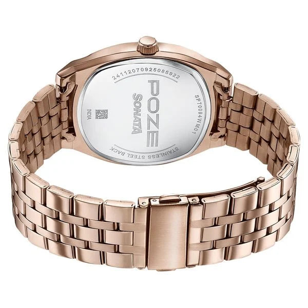 Poze By Sonata Quartz Analog Watch For Men sp70094wm01w - KRISHNA WATCH COMPANY