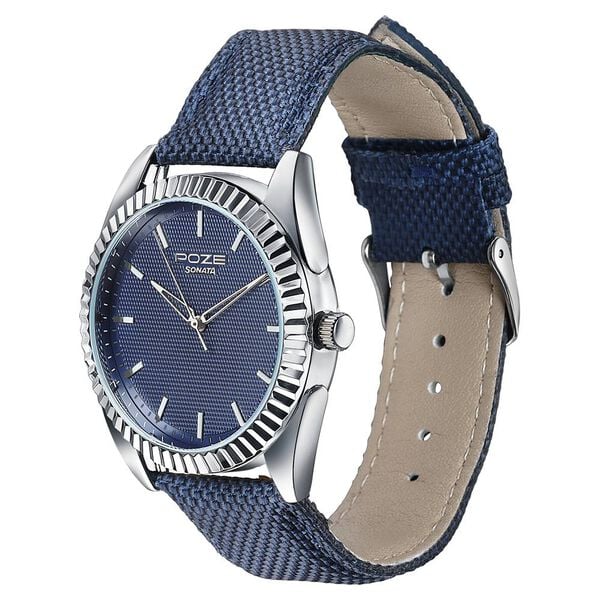 Poze By Sonata Quartz Analog Watch For Men sp70095sl01w - KRISHNA WATCH COMPANY