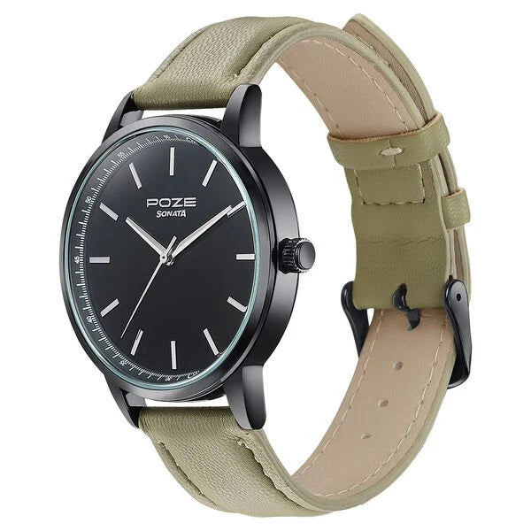 Poze By Sonata Quartz Analog Watch For Men sp70097nl01w - KRISHNA WATCH COMPANY