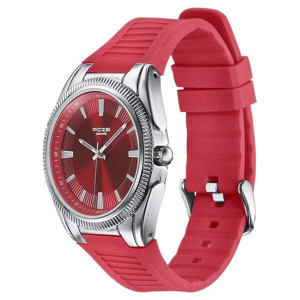 Poze By Sonata Quartz Analog Watch For Men - 70099SP02W - KRISHNA WATCH COMPANY