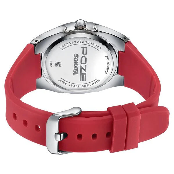 Poze By Sonata Quartz Analog Watch For Men - 70099SP02W - KRISHNA WATCH COMPANY