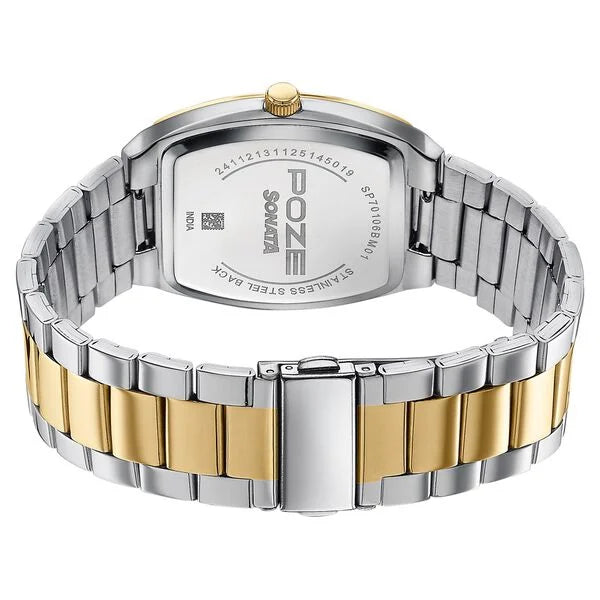 Poze By Sonata Quartz Analog Watch For Men sp70106bm01w - KRISHNA WATCH COMPANY