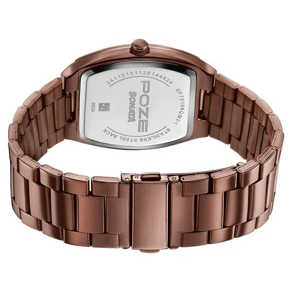 Poze By Sonata Quartz Analog Watch For Men sp70106qm01w - KRISHNA WATCH COMPANY