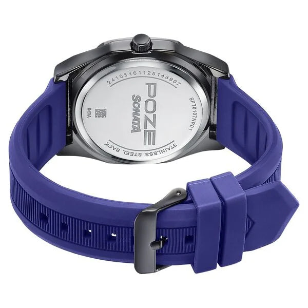 Poze By Sonata Quartz Analog Watch For Men SP70107NP01W - KRISHNA WATCH COMPANY