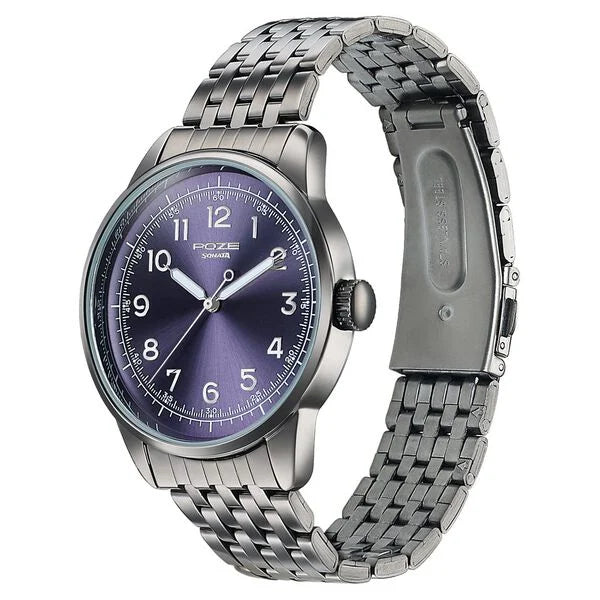 Poze By Sonata Quartz Analog Watch For Men sp70110qm01w - KRISHNA WATCH COMPANY