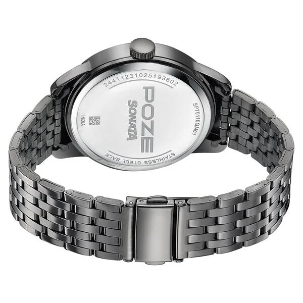 Poze By Sonata Quartz Analog Watch For Men sp70110qm01w - KRISHNA WATCH COMPANY