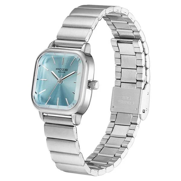Poze by Sonata Quartz Analog Watch for Women SP80025SM01 - KRISHNA WATCH COMPANY