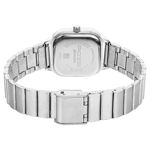 Poze by Sonata Quartz Analog Watch for Women SP80025SM01 - KRISHNA WATCH COMPANY