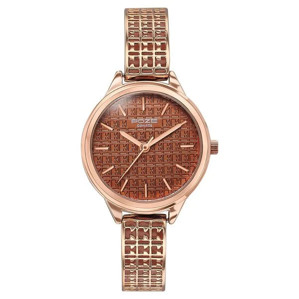 Poze By Sonata Quartz Analog Watch For Women - 80085WM02W - KRISHNA WATCH COMPANY