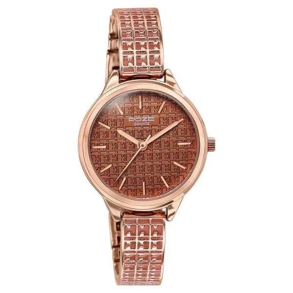 Poze By Sonata Quartz Analog Watch For Women - 80085WM02W - KRISHNA WATCH COMPANY