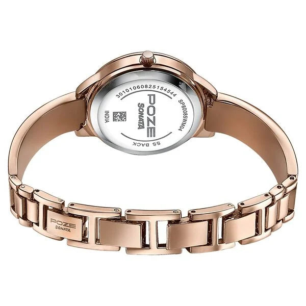 Poze By Sonata Quartz Analog Watch For Women - SP80085WM04W - KRISHNA WATCH COMPANY