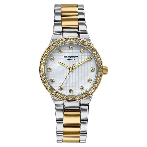 Sonata Poze Quartz Analog Watch For Women sp80120bm01 - KRISHNA WATCH COMPANY
