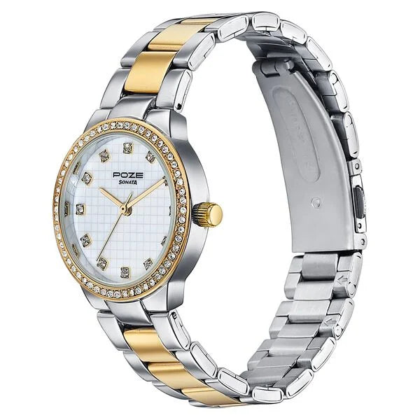 Sonata Poze Quartz Analog Watch For Women sp80120bm01 - KRISHNA WATCH COMPANY