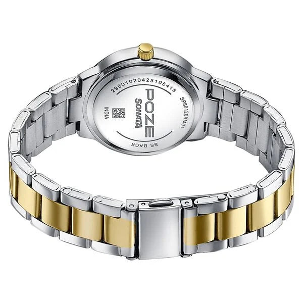 Sonata Poze Quartz Analog Watch For Women sp80120bm01 - KRISHNA WATCH COMPANY