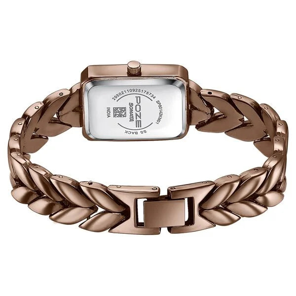 Poze By Sonata Quartz Analog Watch For Women - 80142KM01W - KRISHNA WATCH COMPANY