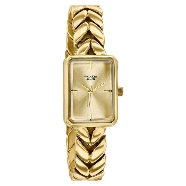 Poze By Sonata Quartz Analog Watch For Women - SP80142YM01W - KRISHNA WATCH COMPANY