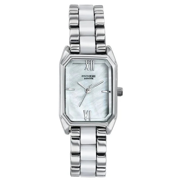 Poze By Sonata Quartz Analog Watch For Women - SP80145SD01W - KRISHNA WATCH COMPANY