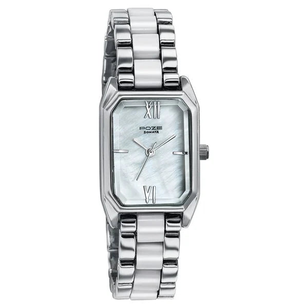 Poze By Sonata Quartz Analog Watch For Women - SP80145SD01W - KRISHNA WATCH COMPANY