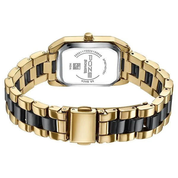 Poze By Sonata Quartz Analog Watch For Women sp80145yd01w - KRISHNA WATCH COMPANY