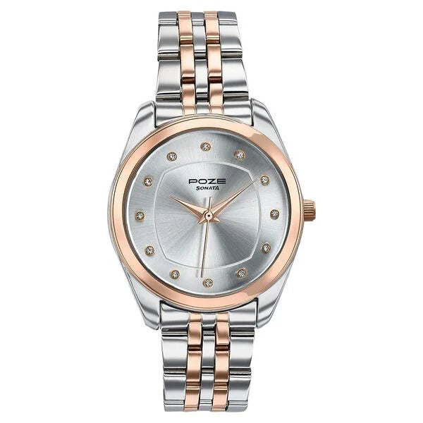 Poze By Sonata Quartz Analog Watch For Women - 80146KM01W - KRISHNA WATCH COMPANY