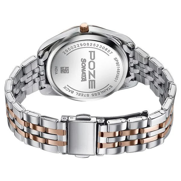 Poze By Sonata Quartz Analog Watch For Women - 80146KM01W - KRISHNA WATCH COMPANY