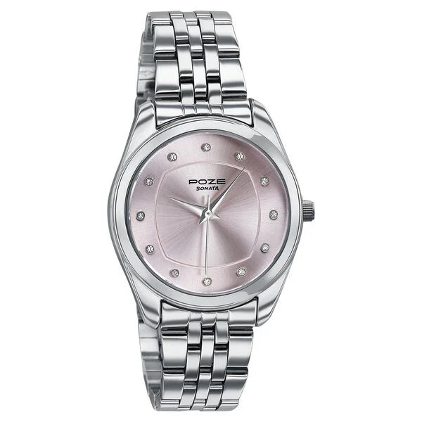 Poze By Sonata Quartz Analog Watch For Women - 80146SM01W - KRISHNA WATCH COMPANY