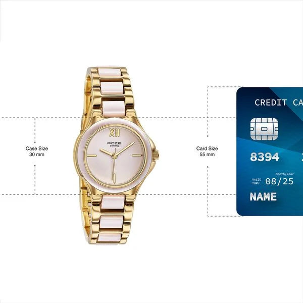 Poze By Sonata Quartz Analog Watch For Women - 80147KD01W - KRISHNA WATCH COMPANY