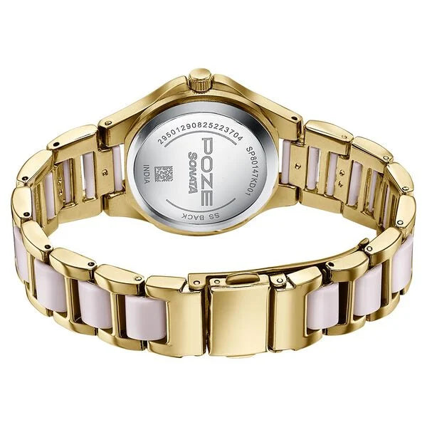 Poze By Sonata Quartz Analog Watch For Women - 80147KD01W - KRISHNA WATCH COMPANY
