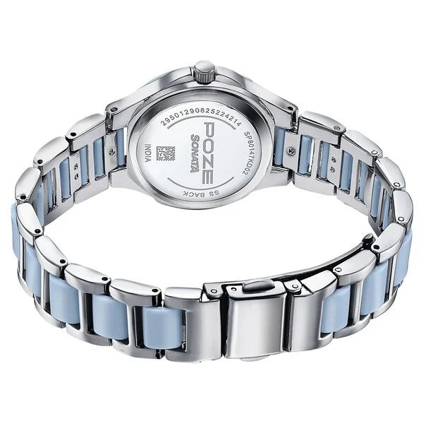 Poze By Sonata Quartz Analog Watch For Women - 80147KD02W - KRISHNA WATCH COMPANY