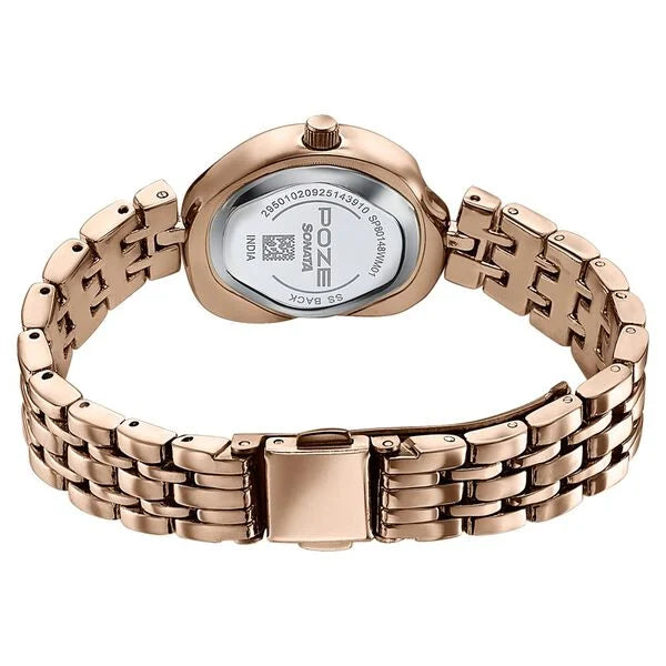 Poze By Sonata Quartz Analog Watch For Women sp80148wm01w - KRISHNA WATCH COMPANY