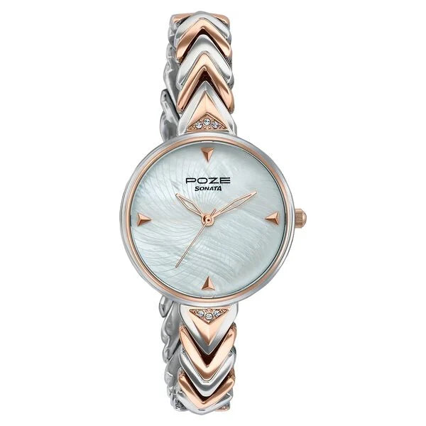 Poze By Sonata Quartz Analog Watch For Women - 80149KM01W - KRISHNA WATCH COMPANY