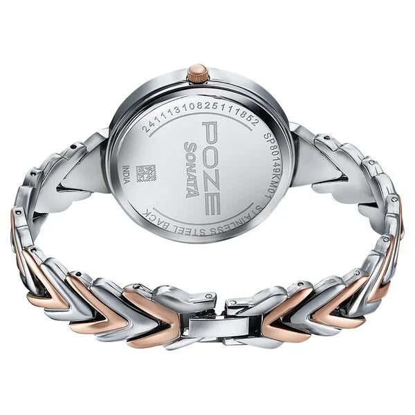 Poze By Sonata Quartz Analog Watch For Women - 80149KM01W - KRISHNA WATCH COMPANY