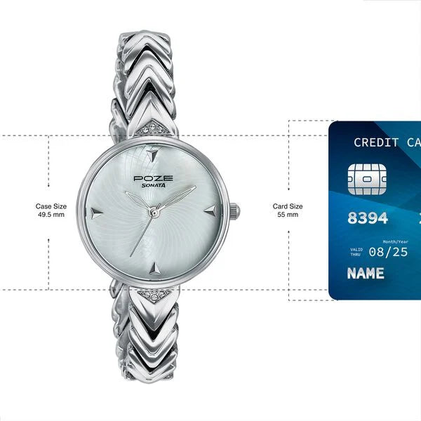 Poze By Sonata Quartz Analog Watch For Women sp80149sm01w - KRISHNA WATCH COMPANY