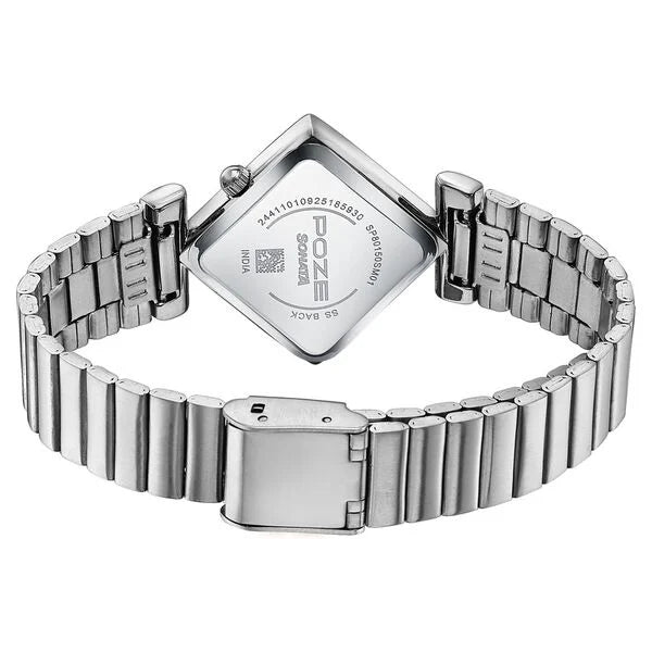 Poze By Sonata Quartz Analog Watch For Women - SP80150SM01W - KRISHNA WATCH COMPANY
