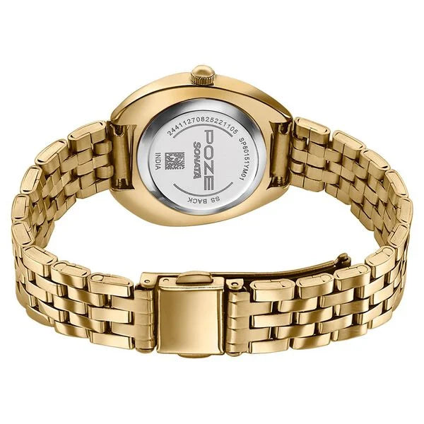 Poze By Sonata Quartz Analog Watch For Women - 80151YM01W - KRISHNA WATCH COMPANY