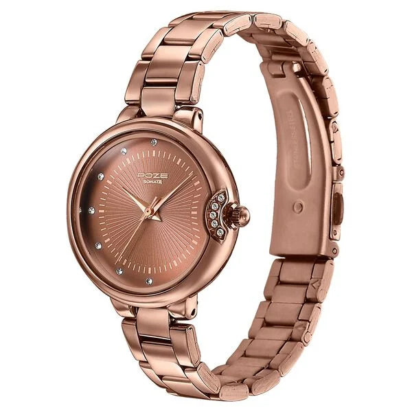 Poze By Sonata Quartz Analog Watch For Women sp80153qm01w - KRISHNA WATCH COMPANY