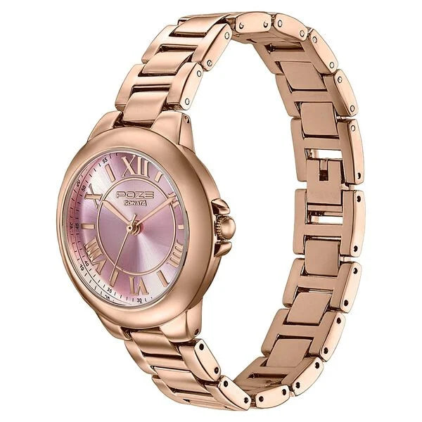 Poze By Sonata Quartz Analog Watch For Women sp80158wm01w - KRISHNA WATCH COMPANY