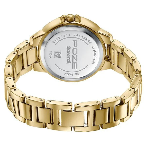Poze By Sonata Quartz Analog Watch For Women sp80158ym01w - KRISHNA WATCH COMPANY