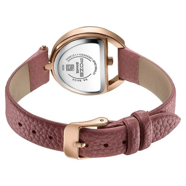 Poze By Sonata Quartz Analog Watch For Women SP80159WL01W - KRISHNA WATCH COMPANY