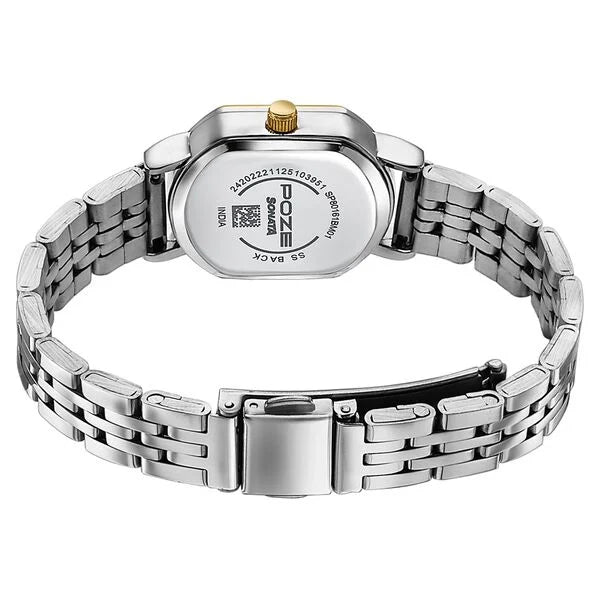 Poze By Sonata Quartz Analog Watch For Women SP80161BM01W - KRISHNA WATCH COMPANY