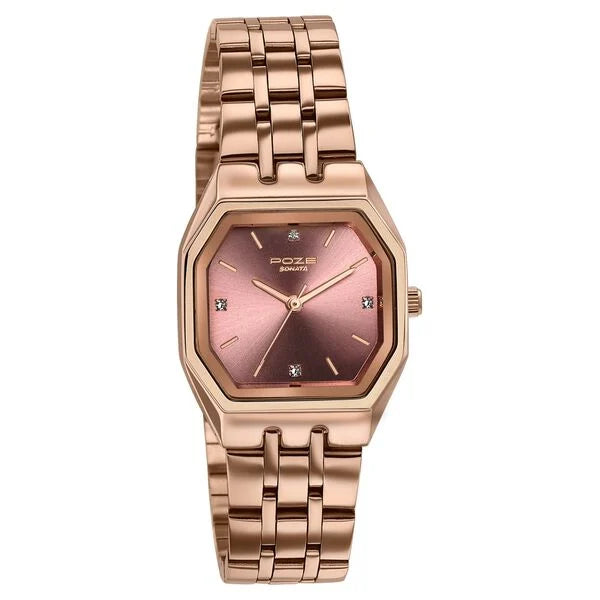 Poze By Sonata Quartz Analog Watch For Women sp80164wm01w - KRISHNA WATCH COMPANY