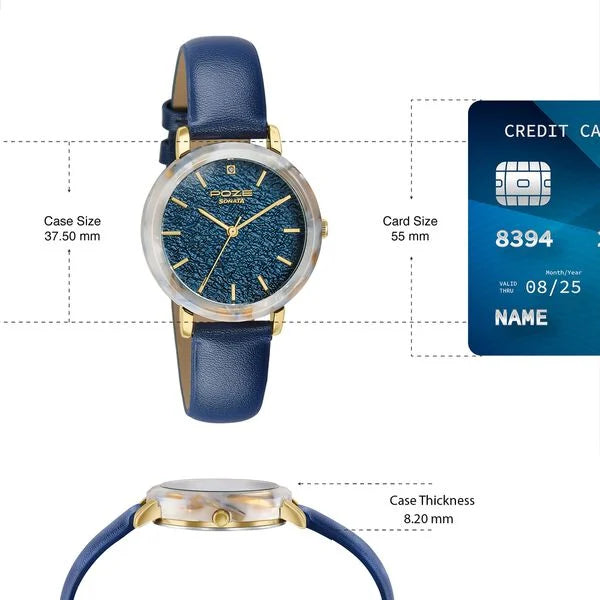Poze By Sonata Quartz Analog Watch For Women SP80165KL02W - KRISHNA WATCH COMPANY