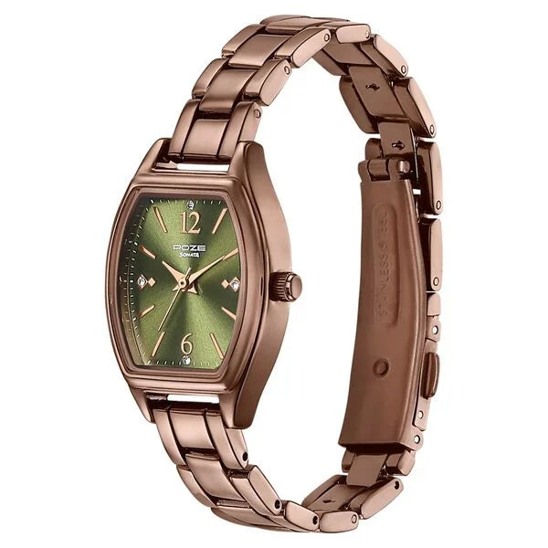 Poze By Sonata Quartz Analog Watch For Women SP80166QM01W - KRISHNA WATCH COMPANY