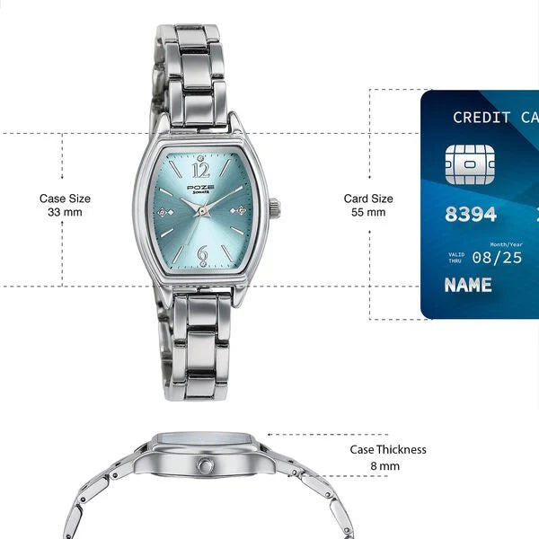 Poze By Sonata Quartz Analog Watch For Women sp80166sm01w - KRISHNA WATCH COMPANY