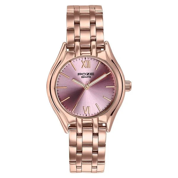 Poze By Sonata Quartz Analog Watch For Women sp80168wm01w - KRISHNA WATCH COMPANY