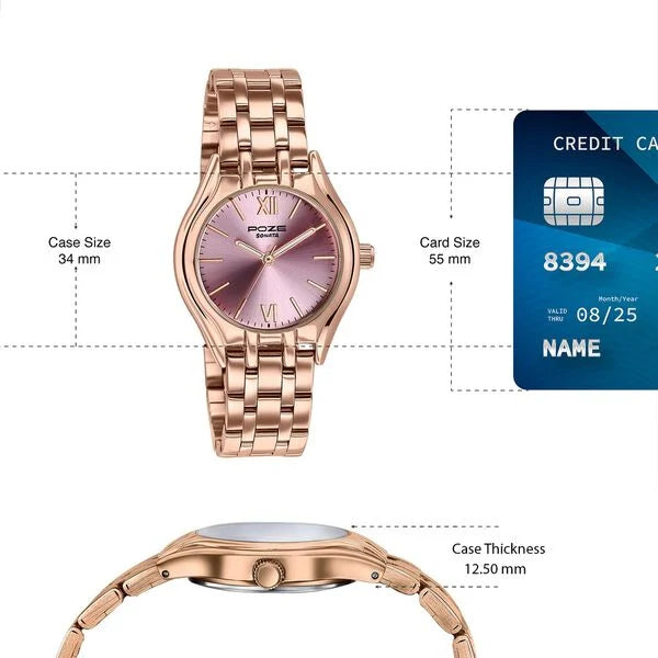 Poze By Sonata Quartz Analog Watch For Women sp80168wm01w - KRISHNA WATCH COMPANY