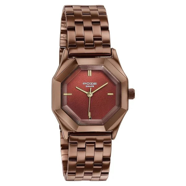 Poze By Sonata Quartz Analog Watch For Women SP80169QM01W - KRISHNA WATCH COMPANY