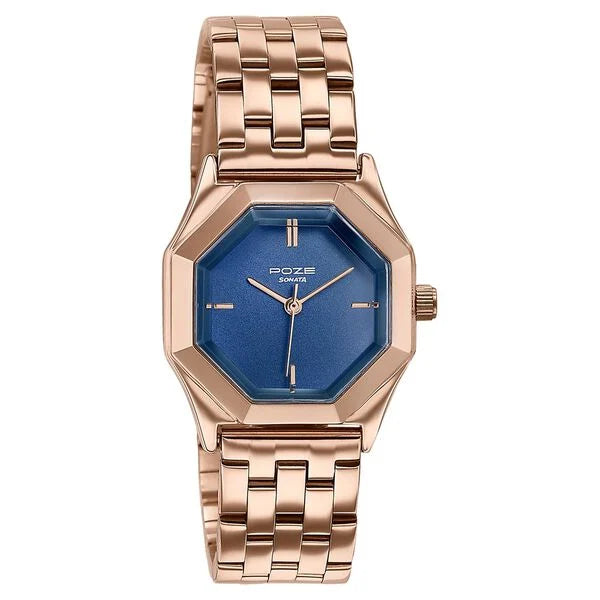 Poze By Sonata Quartz Analog Watch For Women SP80169WM01W - KRISHNA WATCH COMPANY
