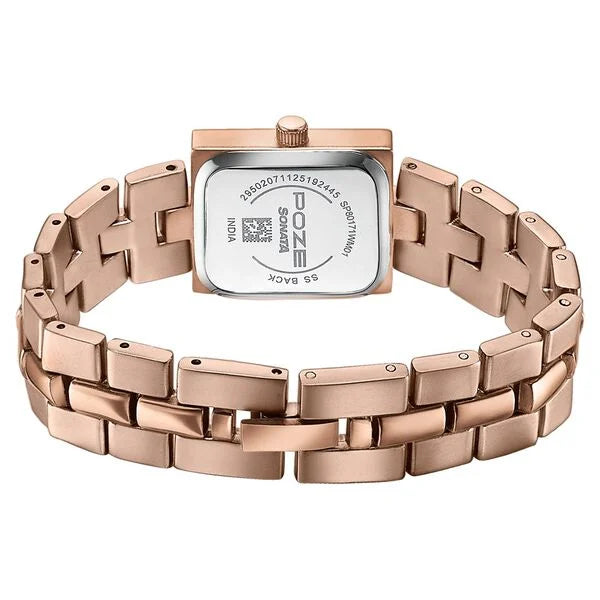 Poze By Sonata Quartz Analog Watch For Women sp80171wm01w - KRISHNA WATCH COMPANY